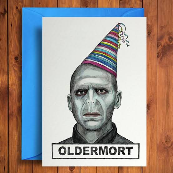 Oldermort Birthday Card